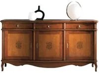 Madia credenza in legno massello 3 porte pantografate l.198 p.56 h.102 - Mobili 2G