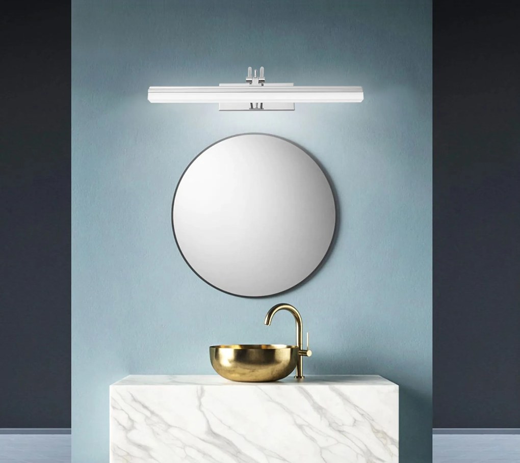 LAMPADA DA PARETE DA BAGNO LED SOPRA SPECCHIO 9W 40CM APP372-1W CROMO