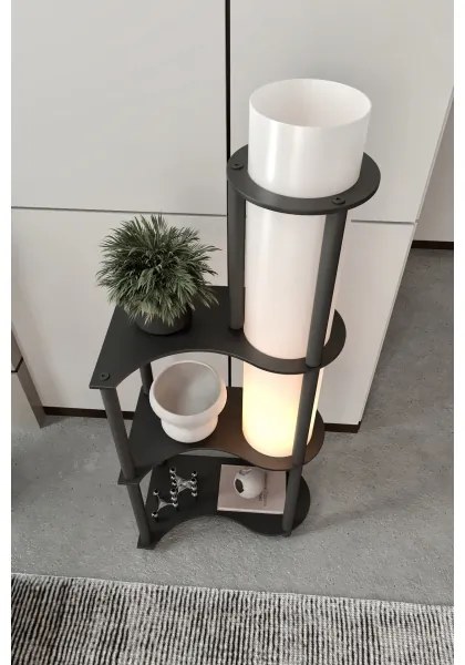 Lampada da terra con ripiani NOTO 1xE27/40W/230V nera