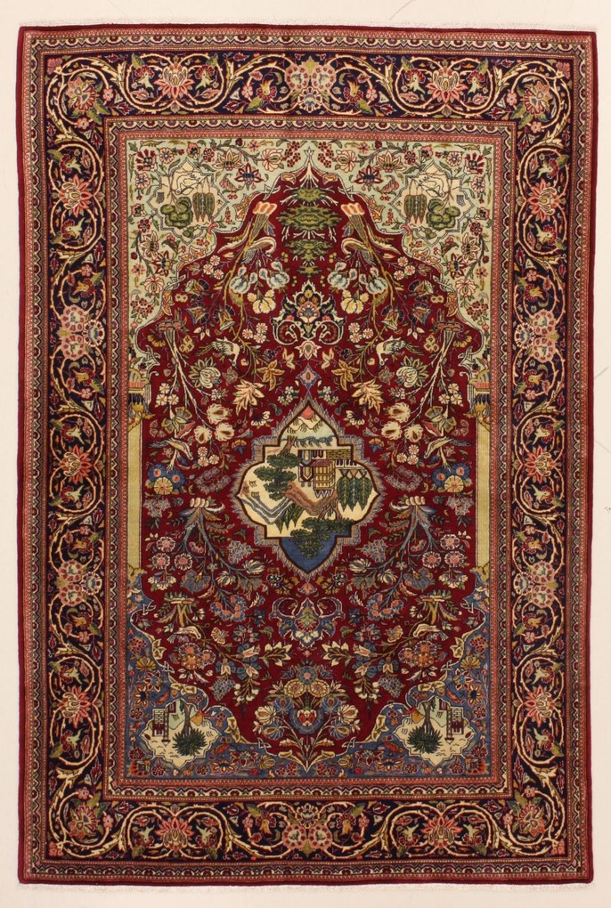 Kashan Tappeto persiano 210 x 130 (Iran) Annodato A Mano