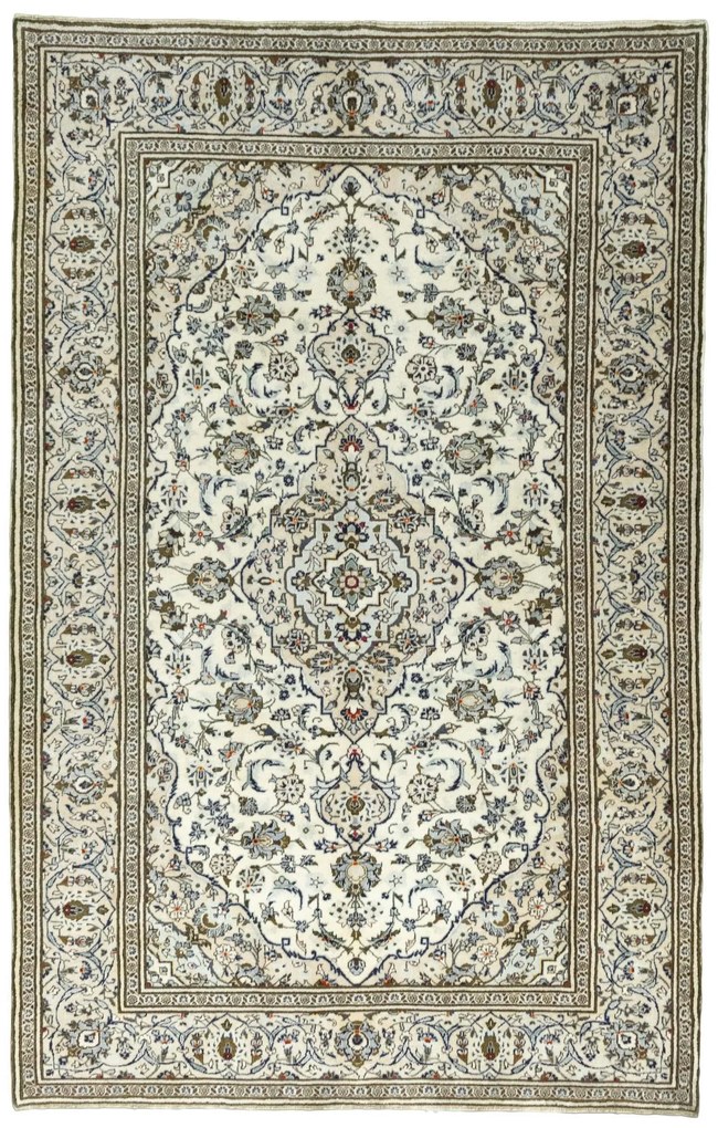 Kashan Tappeto persiano 200x310 Beige (Iran) Annodato A Mano