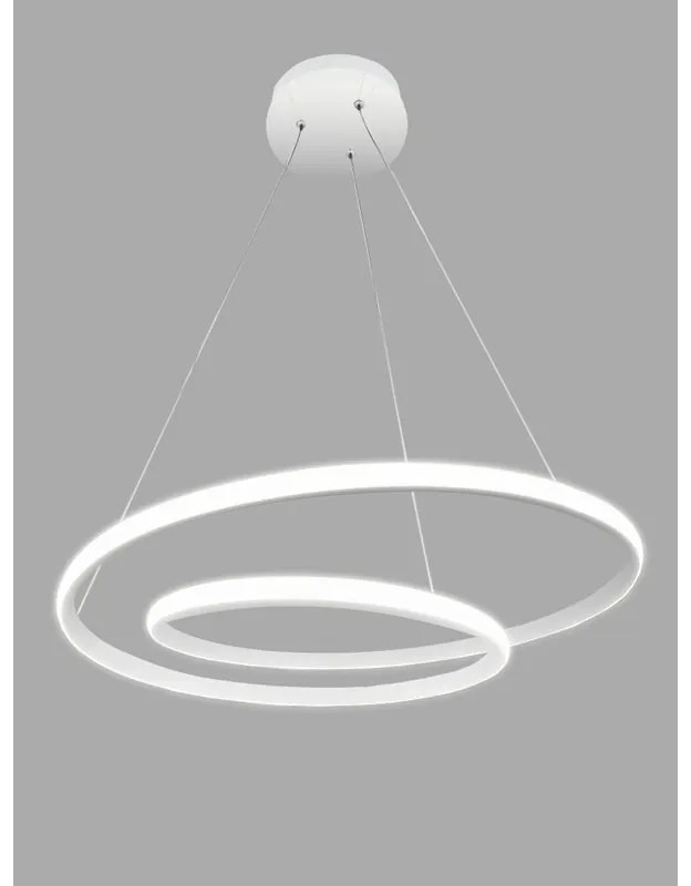 Lampadario LED neoclassico Malena bianco Ø50cm, luce con 3 temperature di colore 4500 lumen