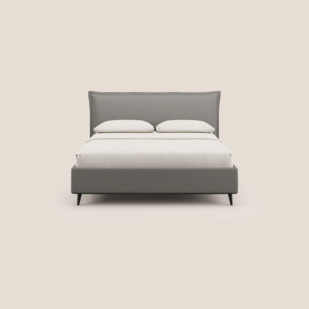 Hans letto contenitore imbottito minimal in tessuto simil cotone impermeabile T19