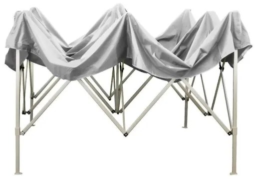 Gazebo richiudibile pieghevole 3 X 4,5 Bianco ricoperto in PVC impermeabile