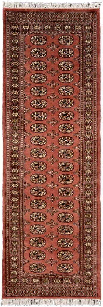 Bokhara Tappeto 80 x 240 Rosa (Pakistan) Annodato A Mano