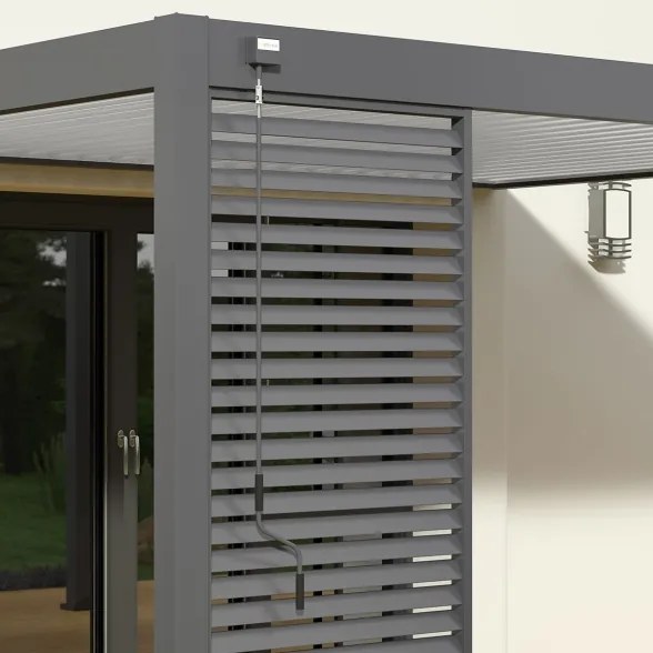 Pergola bioclimatica Ombréa addossata 3x4M in alluminio