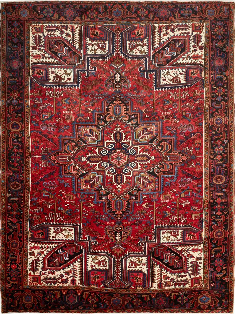 Heriz Tappeto persiano 250x340 Blu (Iran) Annodato A Mano