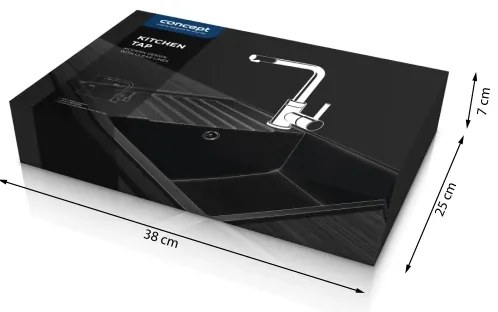 Concept BDG4327BC - Miscelatore per lavello 27,3 cm granito/nero