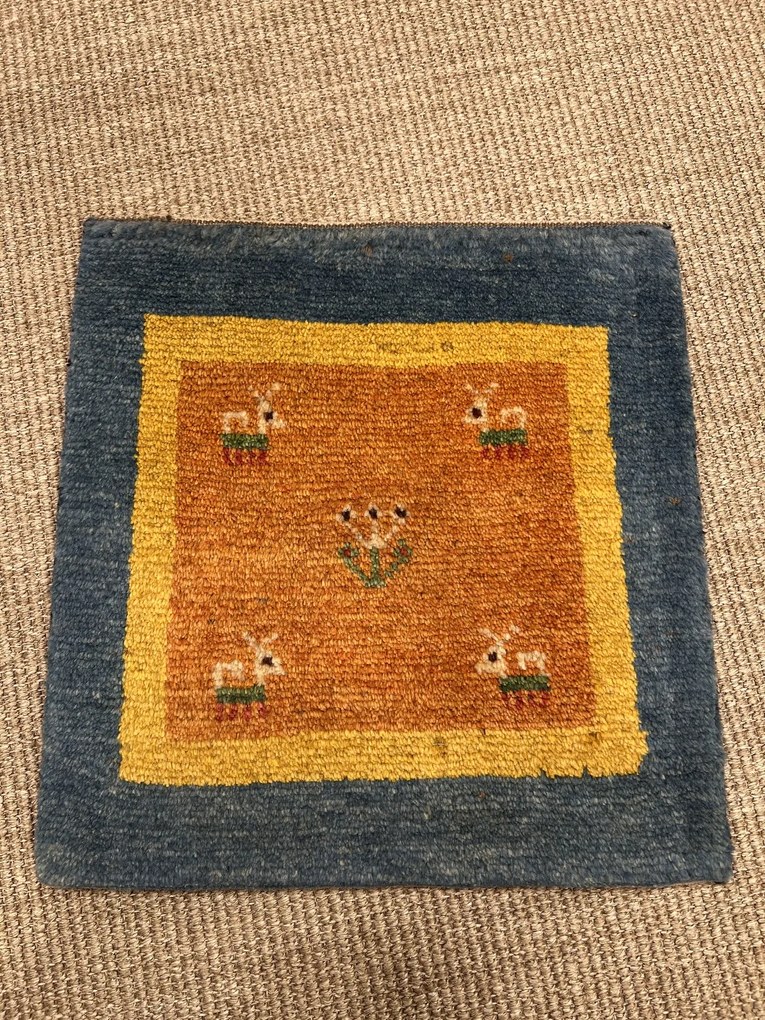 Gabbeh Tappeto persiano 40 x 40 Giallo (Iran) Annodato A Mano