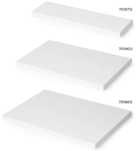 Piano d'appoggio bianco per tavolo 60x20 cm in legno