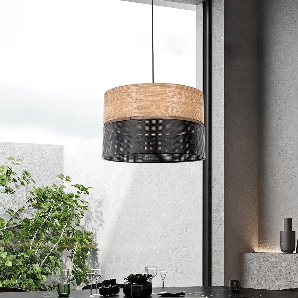 Lampada a sospensione Nicol TK Lighting, dimmerabile, Legno chiaro, Soggiorno / Sala da pranzo, Moderno, Lampada a sospensione