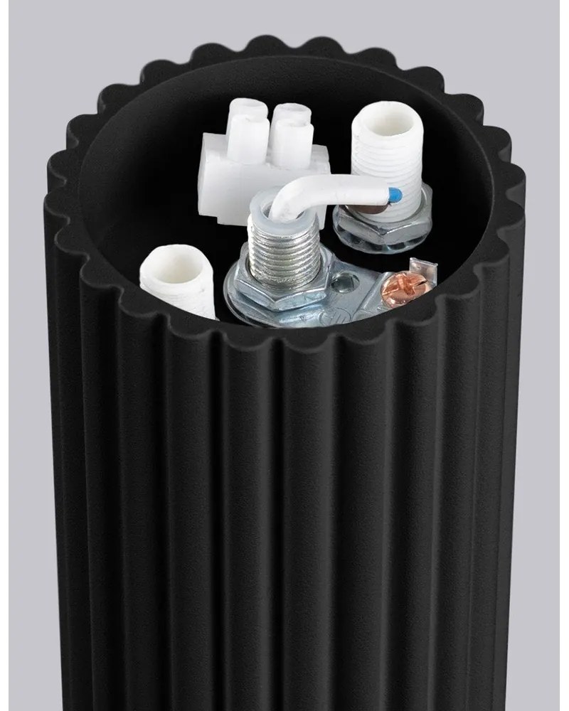 Plafoniera nera con paralume in vetro ø 12 cm Orbital – Sollux