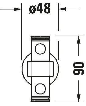 Duravit 99221000 - Porta asciugamani da parete D-CODE 44,7 cm, cromo lucido