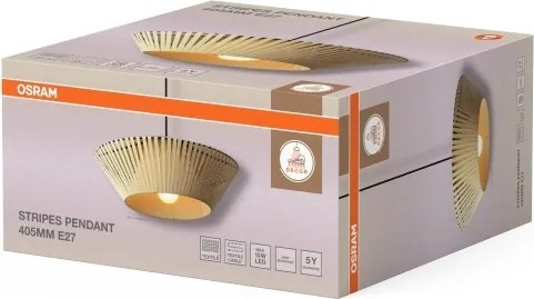 Osram - Lampada a sospensione a cavo DECOR STRIPES 1xE27/10W/230V Ø 40,5 cm beige