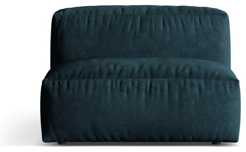 Parte divano componibile blu scuro (solo con parte centrale) con rivestimento in velluto Martina – Micadoni