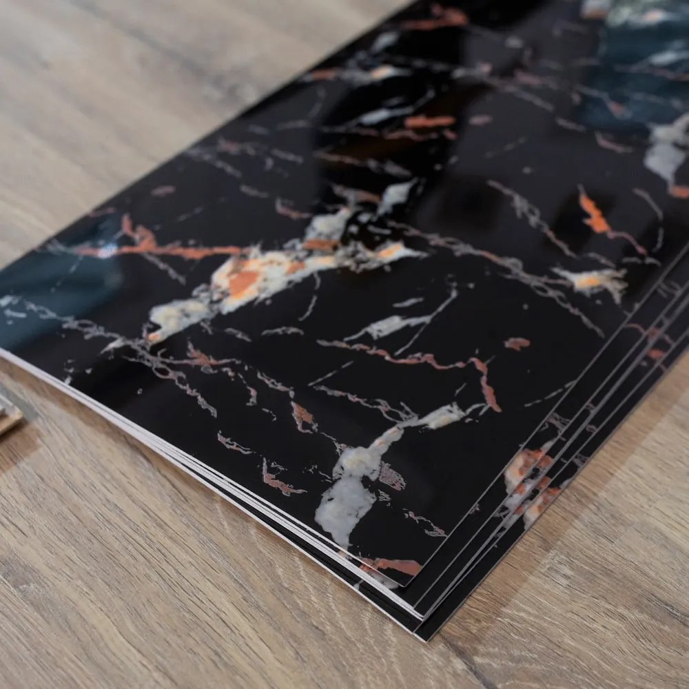 Set di 6 adesivi murali 60x30 cm Black Gold - SP TREND