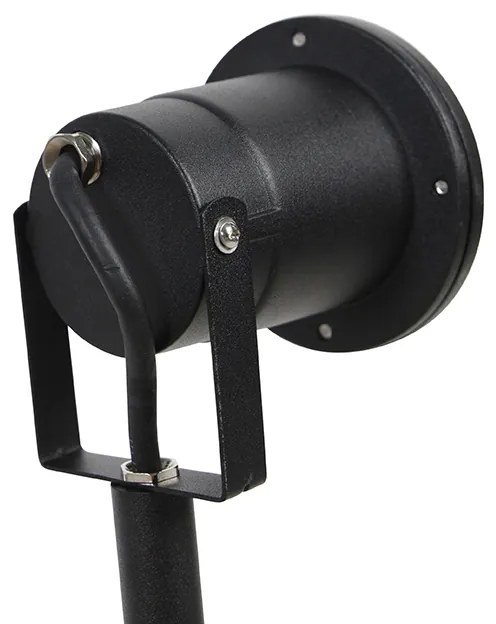 Faretto nero orientabile con cavo e spina da 300 cm IP65 - Basic