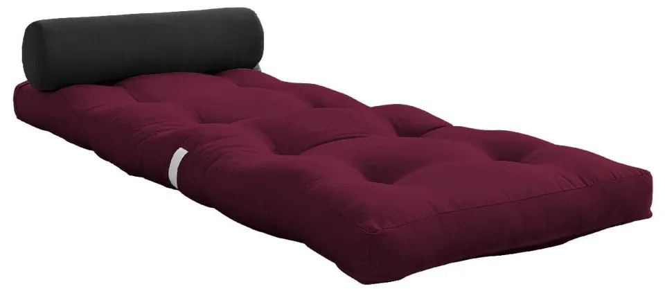 Materasso futon bordeaux 70x200 cm Wrap Bordeaux/Dark Grey - Karup Design