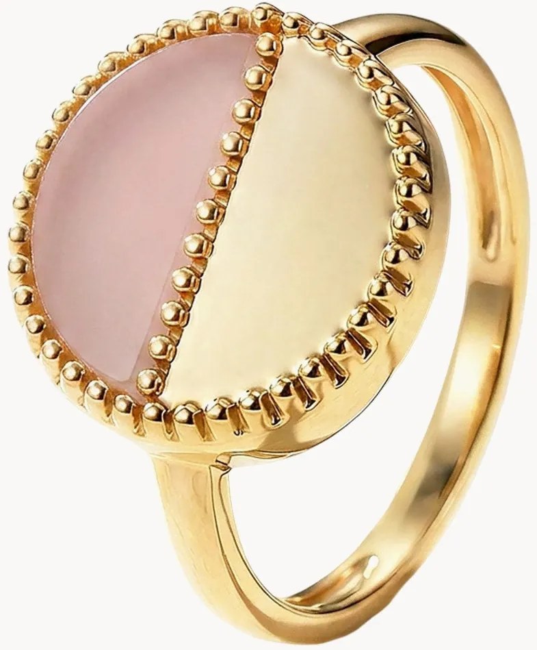 Anello placcato oro con pietre preziose Blaise