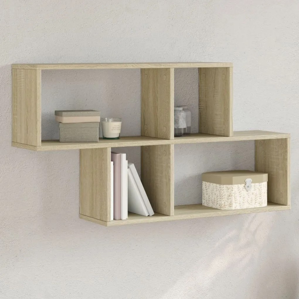 Scaffale A Parete Rovere Sonoma 100x20x53cm Legno Multistrato /