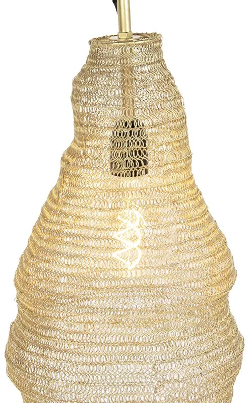 Lampada a sospensione orientale oro - Nidum Rombo