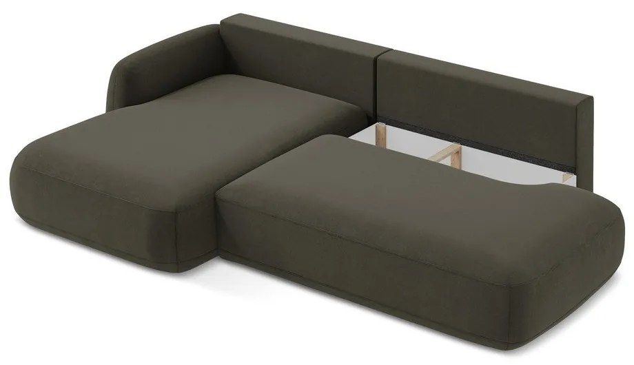 Divano angolare marrone allungabile (con penisola a sinistra/con chaise lounge) Hale – Makamii