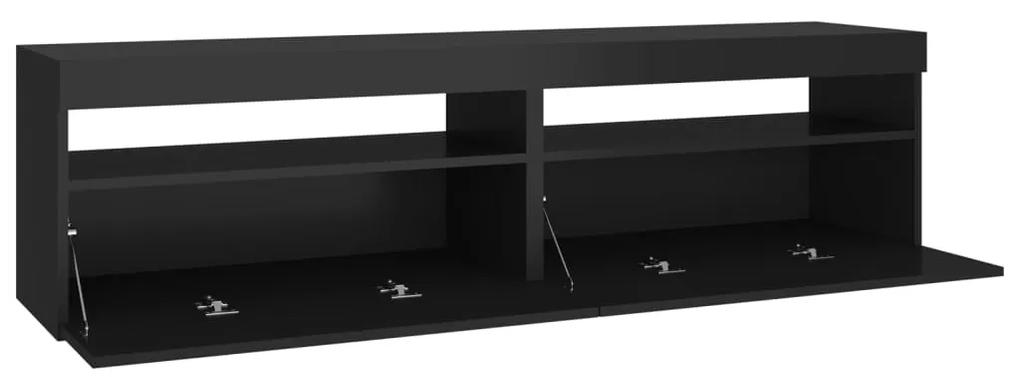 Mobili Porta TV con Luci LED 2 pz Nero 75x35x40 cm