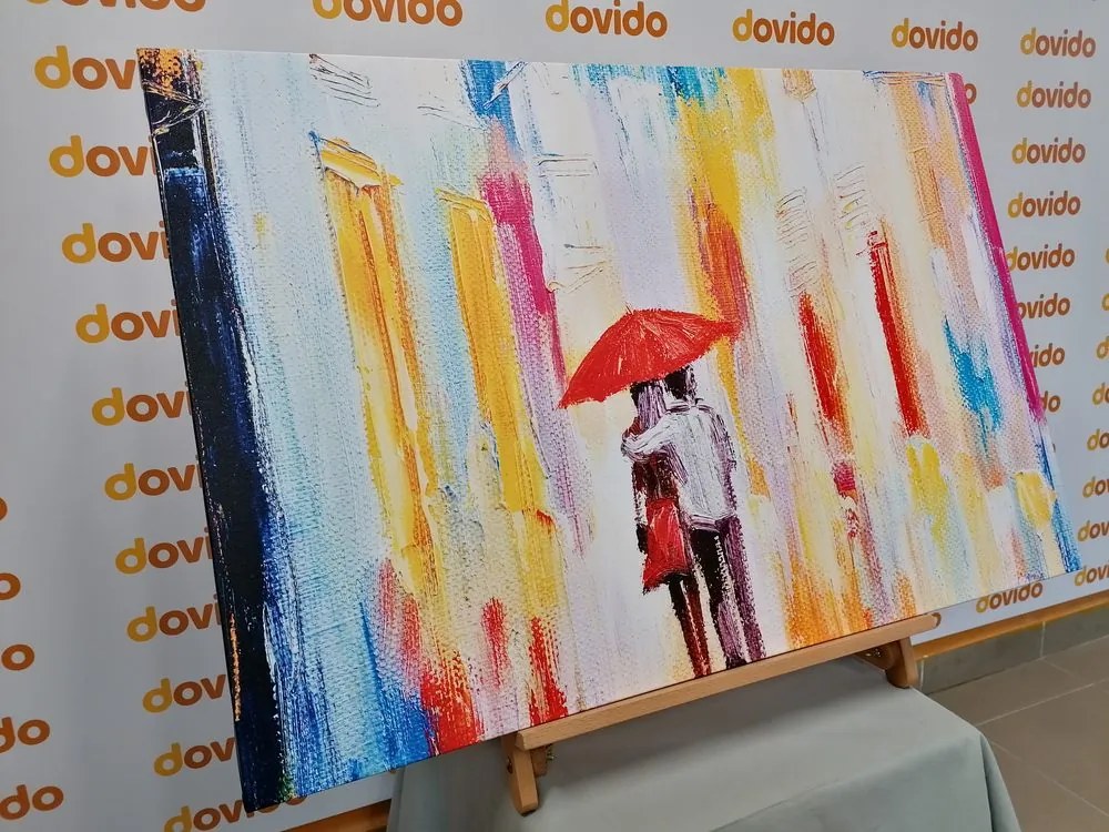 Stampa su tela – Passeggiata sotto la pioggia