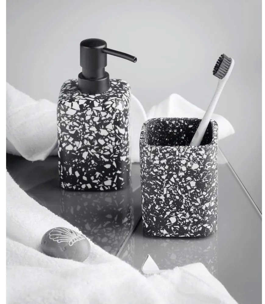 Tazza nera per spazzolini da denti Terrazzo - Wenko