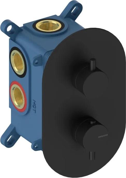 Rubinetto per doccia getto laminare cristallino monocomando LOOP nero opaco SANYCCES