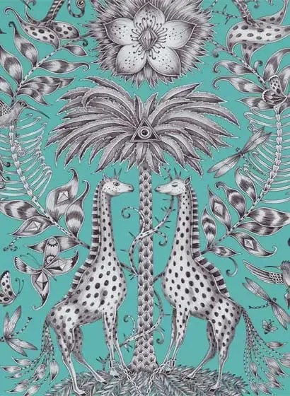 Clarke & Clarke Carta da parati Kruger - Teal