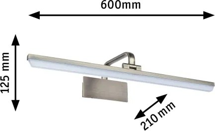 Paulmann 95570 - Lampada per quadri LED 11W RENAN 230 V 60 cm, ottone