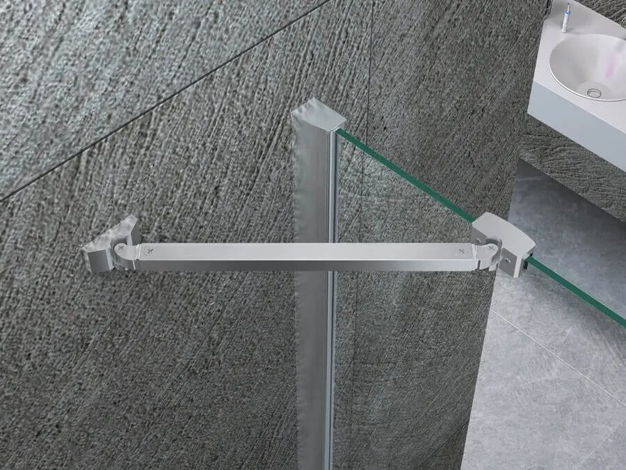 Box Doccia 80x80 Semicircolare H195 Trasparente 8mm Doppia Anta Battente - Leo