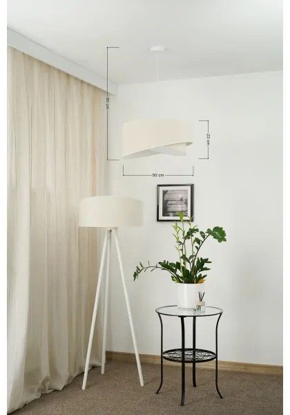 Brilagi - Lampadario LED a sospensione con filo LYRA 1xE27/15W/230V color crema/bianco