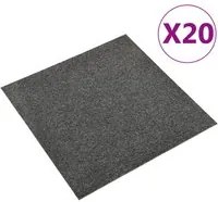 Quadrotte di Moquette 20 pz 5 m 50x50 cm Antracite 147309