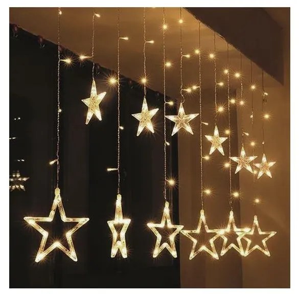 Brilagi - Tenda da esterno natalizia LED 77xLED/3xAA/USB 1,8m IP44 bianco caldo