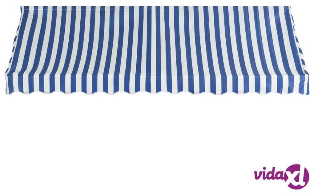 vidaXL Tenda da Sole per Bistrò 300x120 cm Blu e Bianca