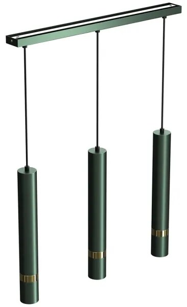 Brilagi - Lampadario a sospensione con filo POKER 3xGU10/25W/230V verde