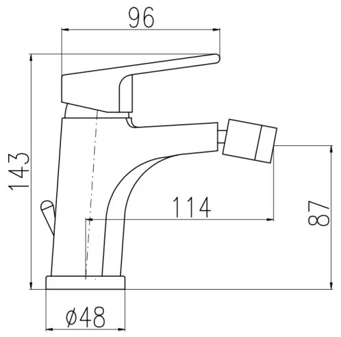 RAV Slezák CO145.0 - Miscelatore per bidet con piletta COLORADO 14,3 cm cromo lucido