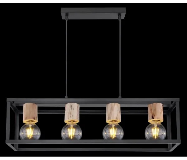 Globo 15476-4H - Lampadario a sospensione con filo HAGAR 4xE27/60W/230V