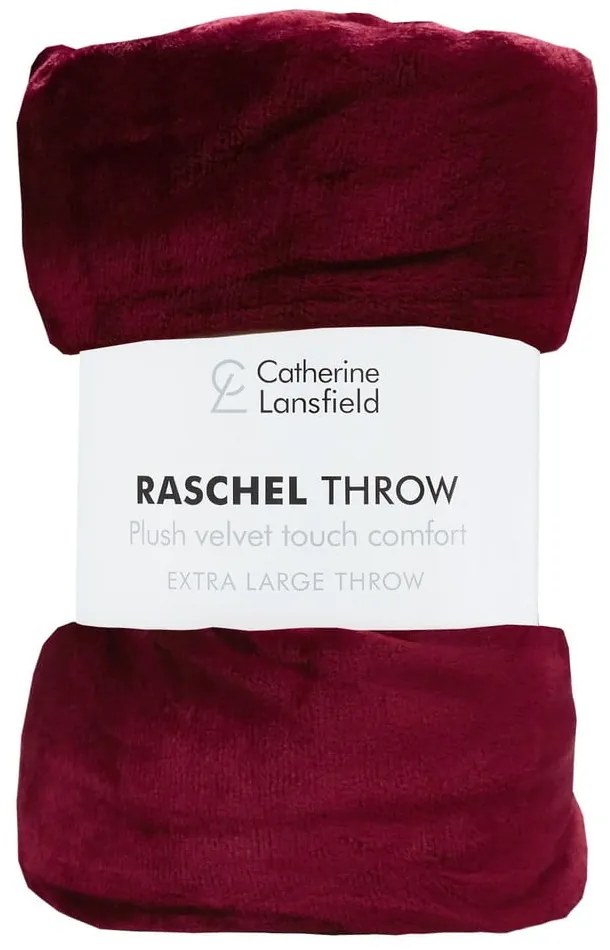 Copriletto rosso 200x240 cm Raschel - Catherine Lansfield