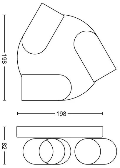 Philips 50583/31/PN - Faretto MYLIVING PONGEE 3xGU10/5,5W/230V