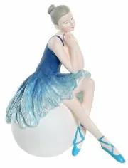 Statua Decorativa DKD Home Decor Azzurro Romantico Ballerina Classica 8,5 x 13 x 14,5 cm