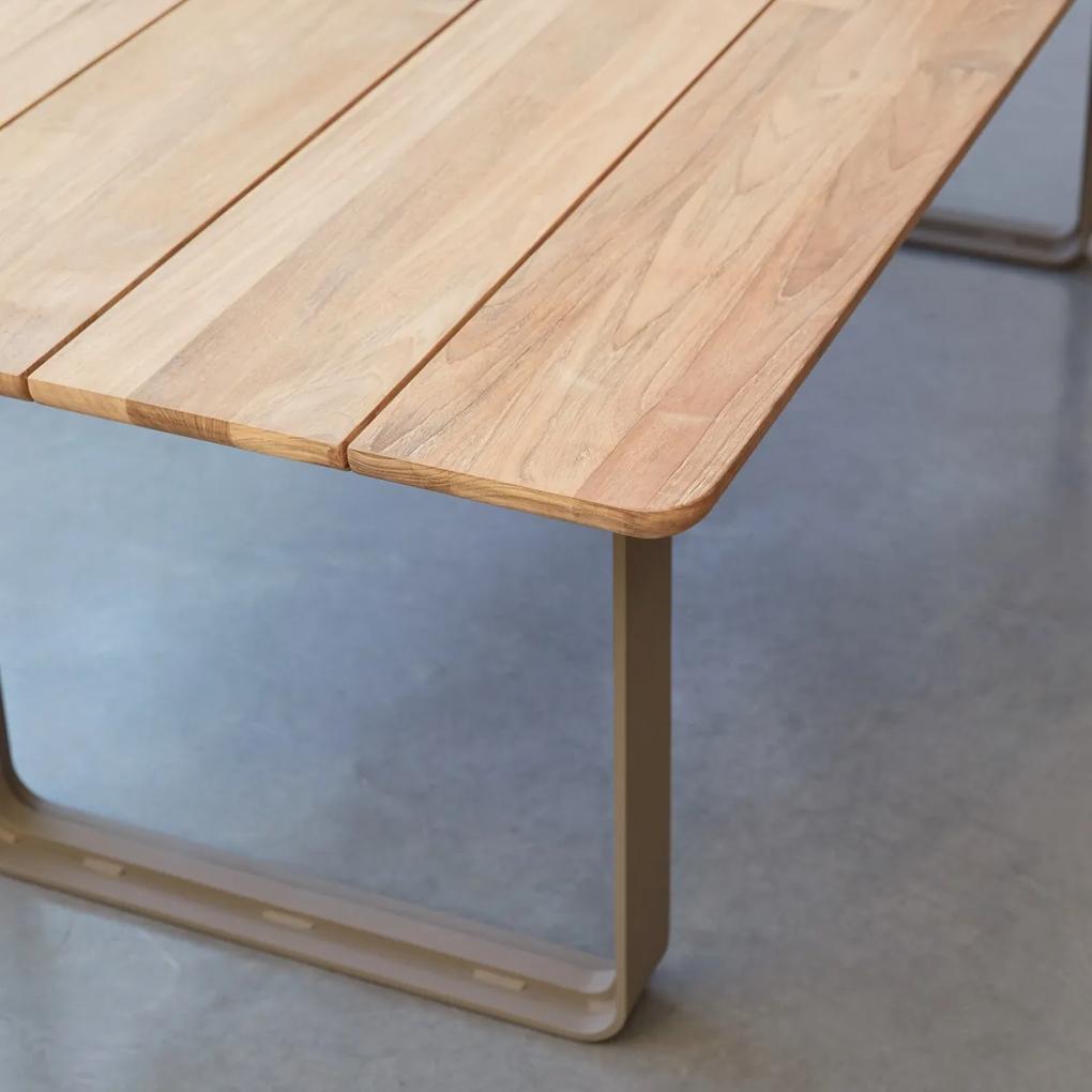 Tikamoon - Tavolo da giardino in legno massello di teak e alluminio Harper 6/8 pers.