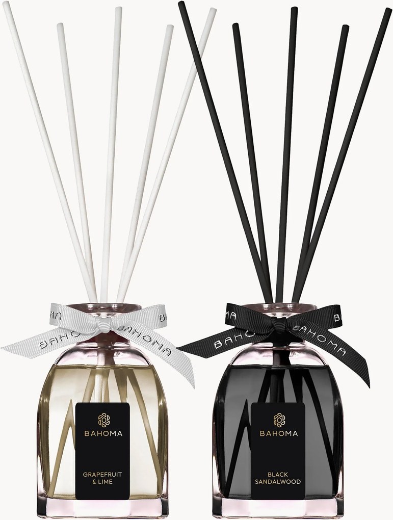 Diffusore ottagonale in confezione regalo (Pompelmo e Lime, Sandalo Nero), set da 2