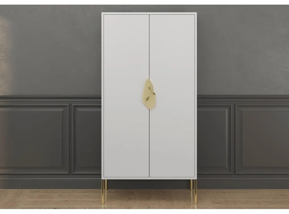 Armadio bianco 80x160 cm Merlin - Skandica