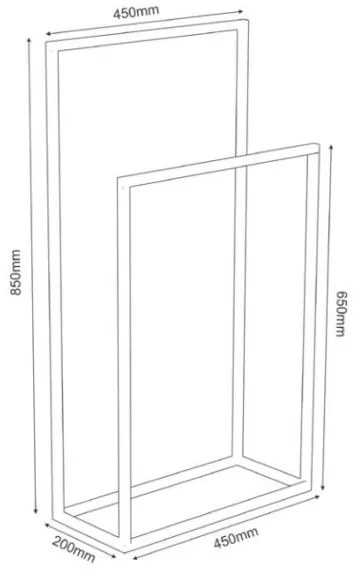 Porta asciugamani 85x45 cm bianco