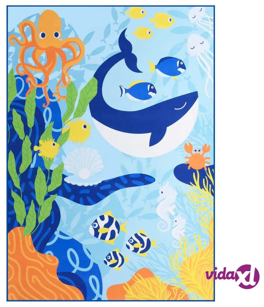vidaXL Tappeto Stampato Multicolore 80x150 cm in Tessuto