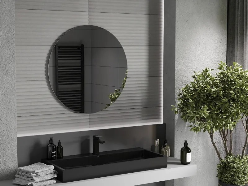 Mexen Alto lucido specchio da bagno rotondo 80 cm - 9853-080-080-000-00