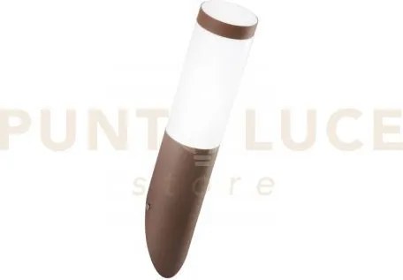 Applique tokyo bronzo 1 luce attacco e27 ip44 7,6x37,6cm in acciaio...